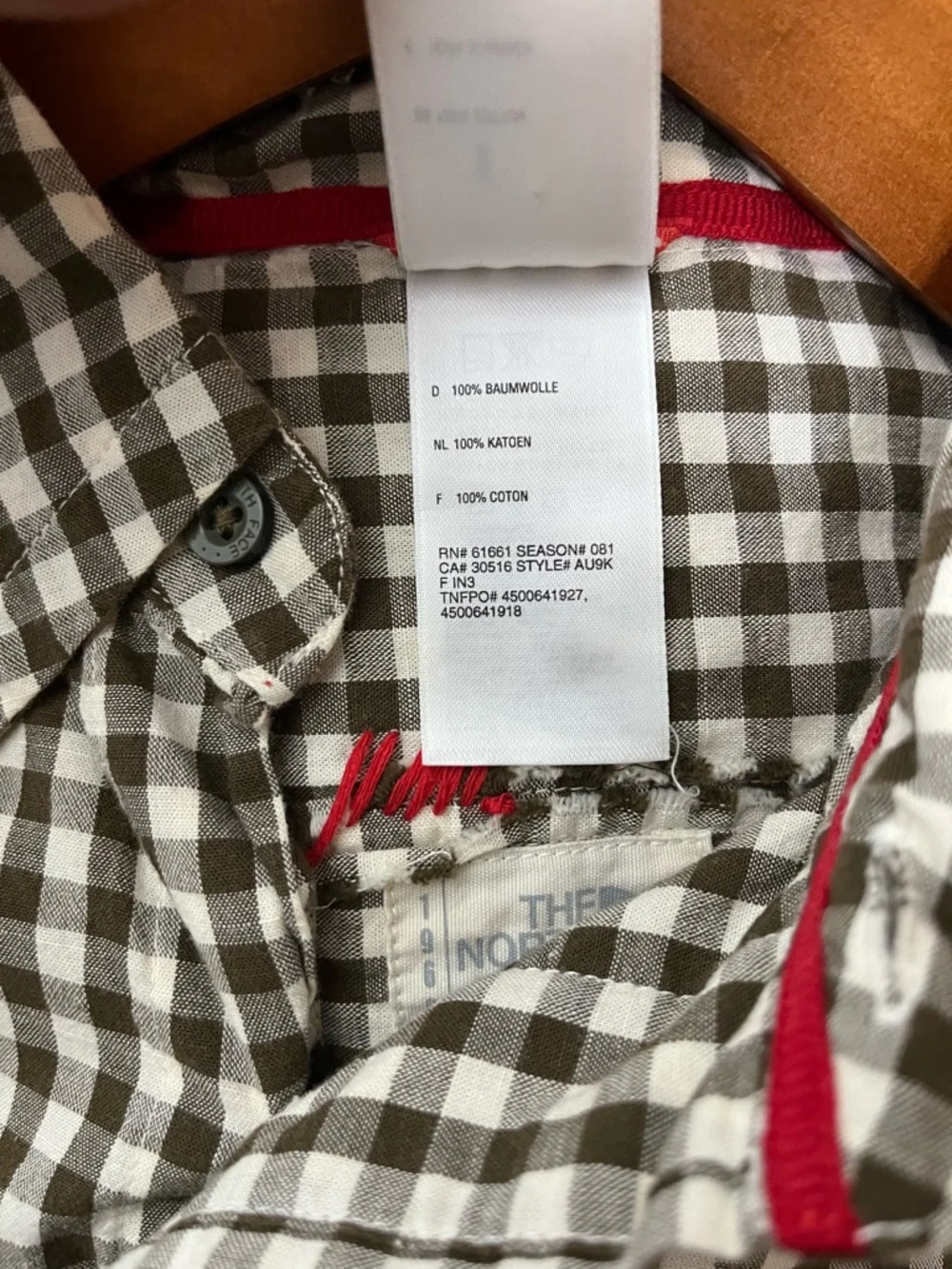 The North Face Fine Alpine Equipment Brown Gingham Short Sleeve Button Shirt